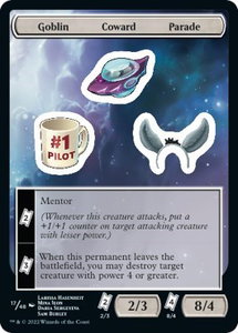 Goblin Coward Parade - Unfinity (UNF) #17 - Token Magic: The Gathering Trading Card