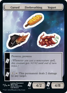 Cursed Firebreathing Yogurt - Unfinity (UNF) #22 - Token Magic: The Gathering Trading Card