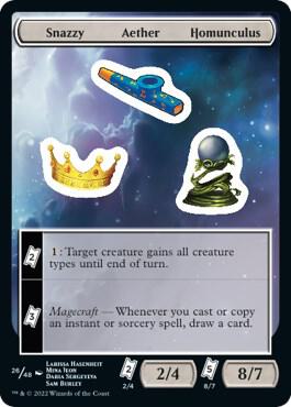 Snazzy Aether Homunculus - Unfinity Magic: The Gathering trading card