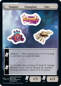 Vampire Champion Fury - Unfinity (UNF) #43 - Token Magic: The Gathering Trading Card