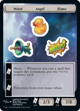 Weird Angel Flame trading card from Unfinity Weird Angel Flame - Unfinity Magic: The Gathering trading card