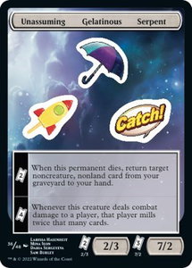 Unassuming Gelatinous Serpent - Unfinity (UNF) #36 - Token Magic: The Gathering Trading Card