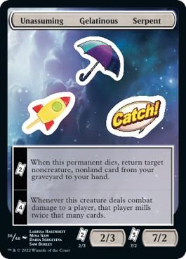 Unassuming Gelatinous Serpent - Unfinity Magic: The Gathering trading card