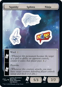 Squishy Sphinx Ninja - Unfinity (UNF) #37 - Token Magic: The Gathering Trading Card