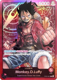 Monkey.D.Luffy (001) - Starter Deck 1: Straw Hat Crew (ST-01) #ST01-001 - Leader One Piece Trading Card