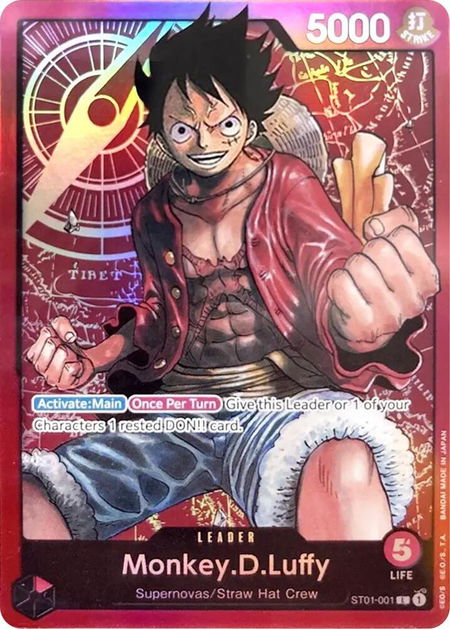 Monkey.D.Luffy (001) - Starter Deck 1: Straw Hat Crew One Piece trading card