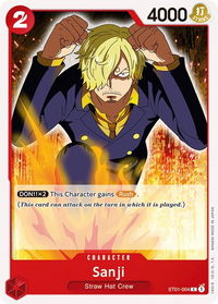 Sanji - Starter Deck 1: Straw Hat Crew (ST-01) #ST01-004 - Common One Piece Trading Card