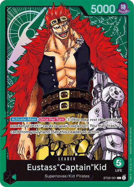 Eustass"Captain"Kid (001) - Starter Deck 2: Worst Generation One Piece trading card