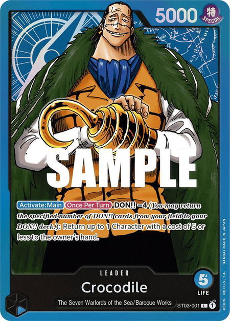 Crocodile (001) - Starter Deck 3: The Seven Warlords of The Sea One Piece trading card