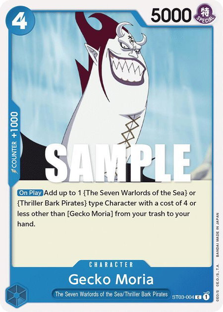 Gecko Moria - Starter Deck 3: The Seven Warlords of The Sea One Piece trading card