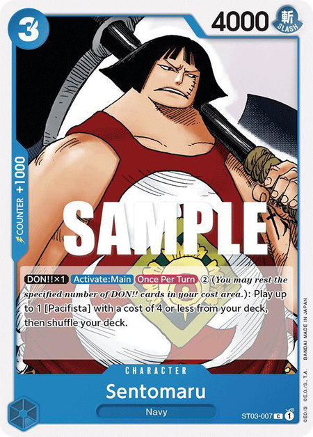 Sentomaru - Starter Deck 3: The Seven Warlords of The Sea One Piece trading card