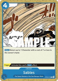 Sables - Starter Deck 3: The Seven Warlords of The Sea (ST-03) #ST03-015 - Common One Piece Trading Card