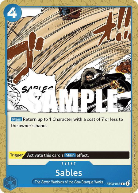 Sables - Starter Deck 3: The Seven Warlords of The Sea One Piece trading card