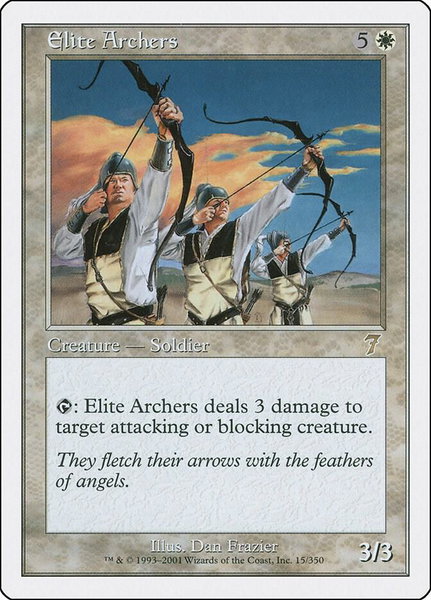 Elite Archers trading card from 7th Edition Elite Archers - 7th Edition Magic: The Gathering trading card