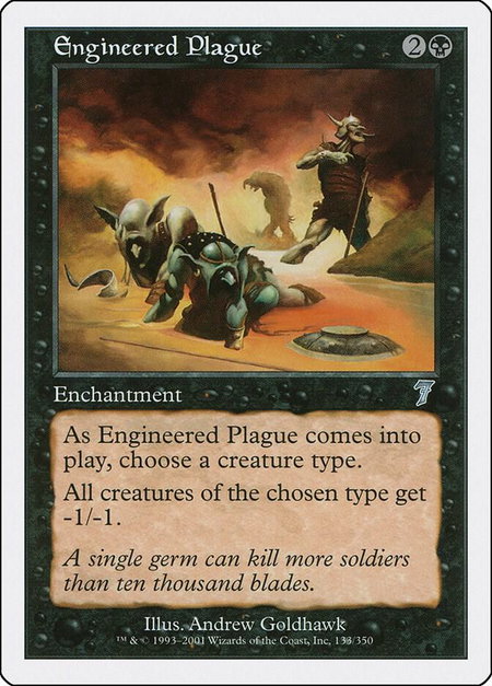 Engineered Plague - 7th Edition Magic: The Gathering trading card