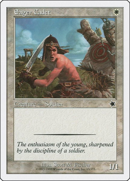 Eager Cadet trading card from Starter 1999 Eager Cadet - Starter 1999 Magic: The Gathering trading card