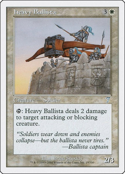 Heavy Ballista trading card from 7th Edition Heavy Ballista - 7th Edition Magic: The Gathering trading card
