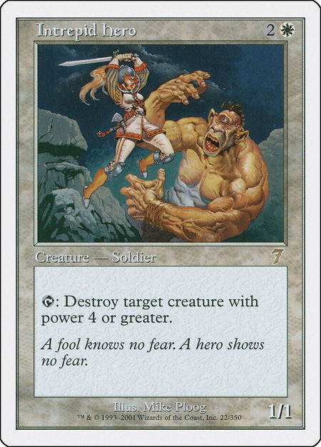 Intrepid Hero - 7th Edition Magic: The Gathering trading card