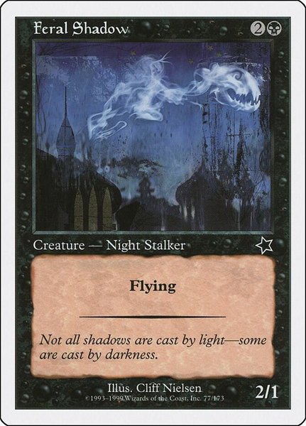 Feral Shadow - Starter 1999 Magic: The Gathering trading card