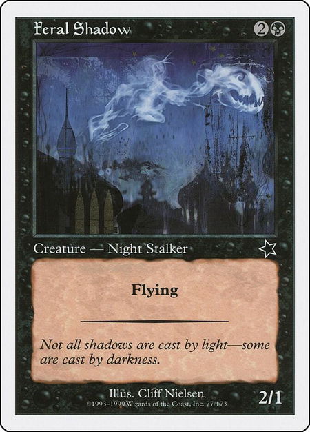 Feral Shadow trading card from Starter 1999 Feral Shadow - Starter 1999 Magic: The Gathering trading card