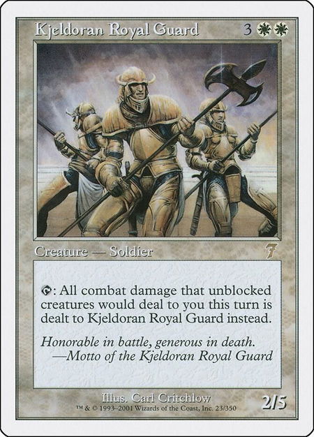 Kjeldoran Royal Guard - 7th Edition Magic: The Gathering trading card