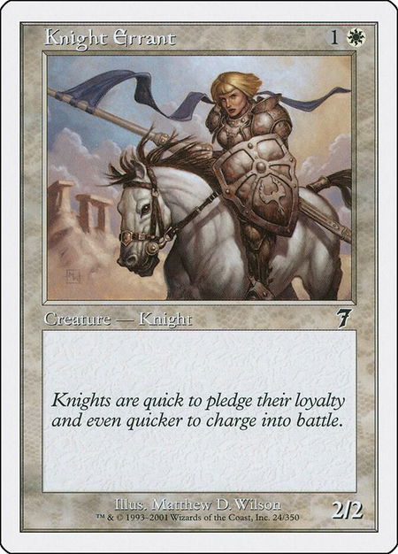 Knight Errant - 7th Edition Magic: The Gathering trading card