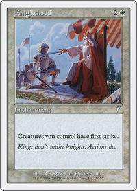 Knighthood - 7th Edition (7ED) #25 - Uncommon Magic: The Gathering Trading Card