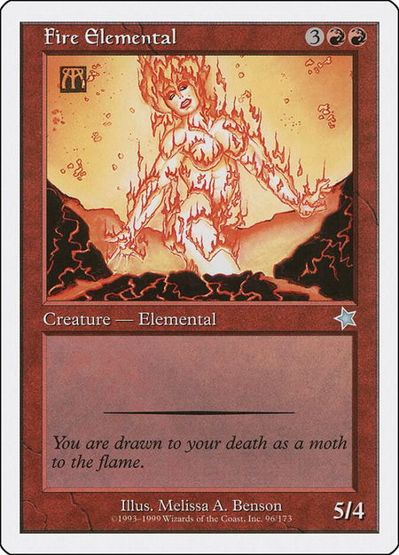 Fire Elemental - Starter 1999 Magic: The Gathering trading card