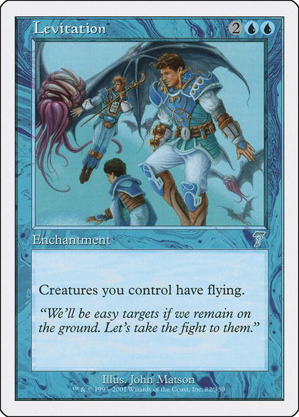 Levitation trading card from 7th Edition Levitation - 7th Edition Magic: The Gathering trading card