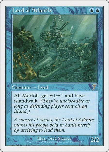 Lord of Atlantis - 7th Edition Magic: The Gathering trading card