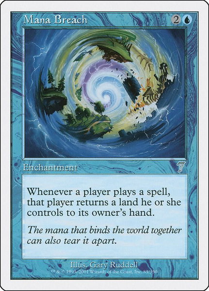 Mana Breach trading card from 7th Edition Mana Breach - 7th Edition Magic: The Gathering trading card