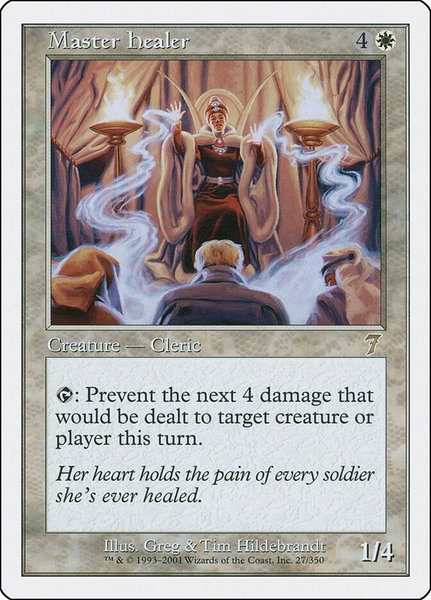 Master Healer trading card from 7th Edition Master Healer - 7th Edition Magic: The Gathering trading card