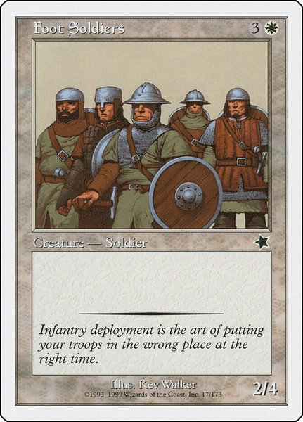 Foot Soldiers trading card from Starter 1999 Foot Soldiers - Starter 1999 Magic: The Gathering trading card