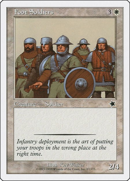 Foot Soldiers trading card from Starter 1999 Foot Soldiers - Starter 1999 Magic: The Gathering trading card