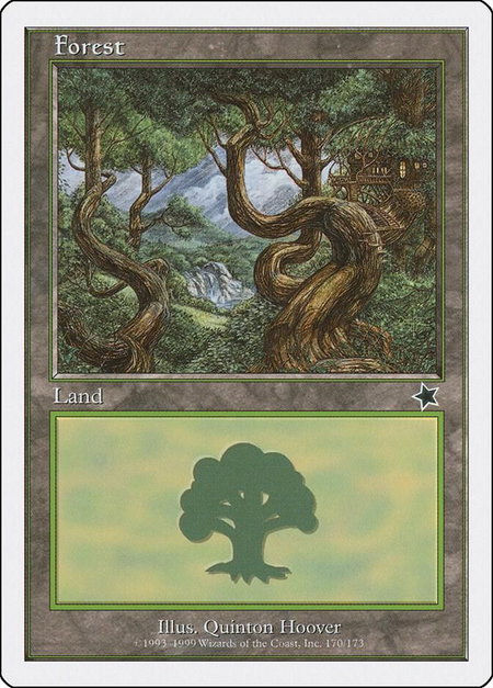 Forest (170) - Starter 1999 Magic: The Gathering trading card