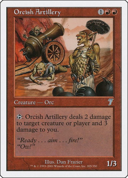 Orcish Artillery - 7th Edition Magic: The Gathering trading card
