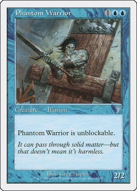 Phantom Warrior - 7th Edition Magic: The Gathering trading card