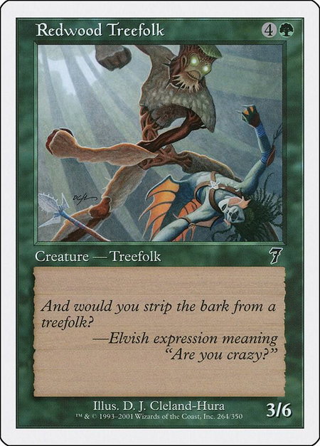 Redwood Treefolk - 7th Edition Magic: The Gathering trading card