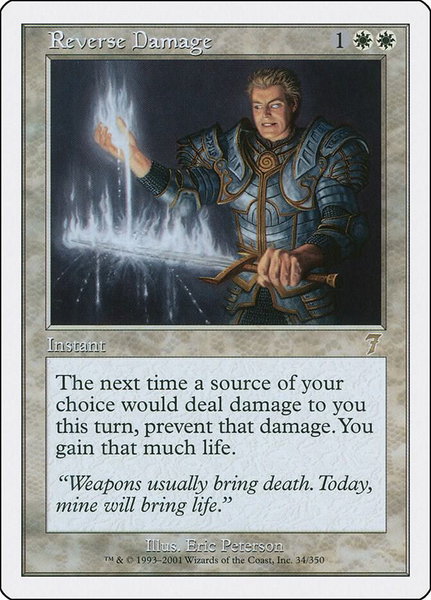 Reverse Damage trading card from 7th Edition Reverse Damage - 7th Edition Magic: The Gathering trading card