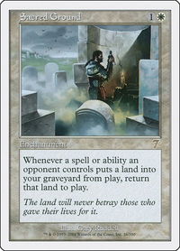 Sacred Ground - 7th Edition (7ED) #36 - Rare Magic: The Gathering Trading Card