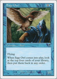 Sage Owl - 7th Edition (7ED) #96 - Common Magic: The Gathering Trading Card