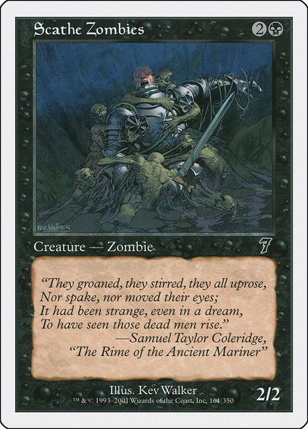 Scathe Zombies - 7th Edition Magic: The Gathering trading card
