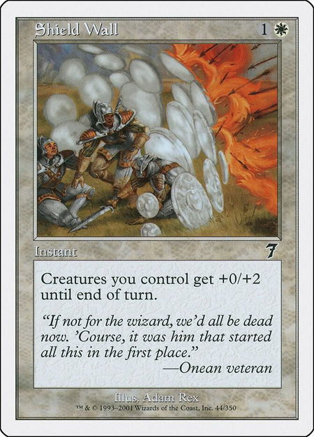 Shield Wall - 7th Edition Magic: The Gathering trading card