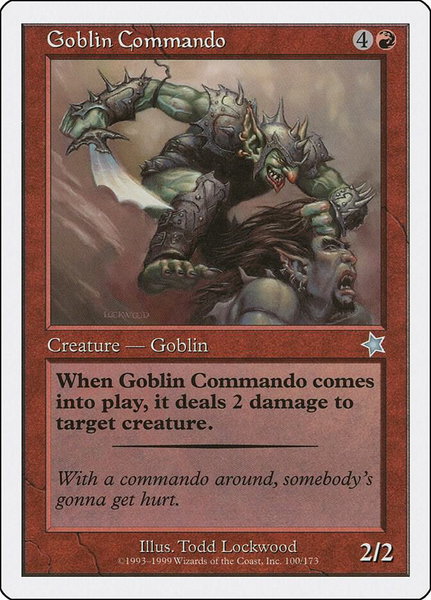 Goblin Commando trading card from Starter 1999 Goblin Commando - Starter 1999 Magic: The Gathering trading card