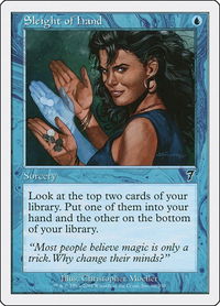 Sleight of Hand - 7th Edition (7ED) #98 - Common Magic: The Gathering Trading Card