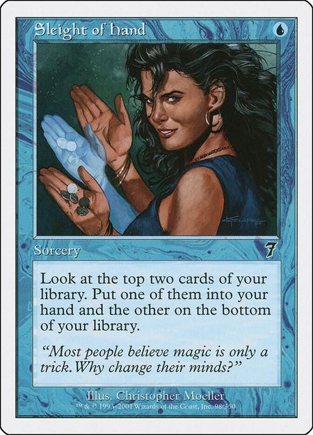 Sleight of Hand - 7th Edition Magic: The Gathering trading card