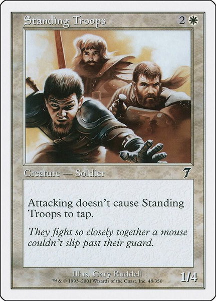 Standing Troops trading card from 7th Edition Standing Troops - 7th Edition Magic: The Gathering trading card