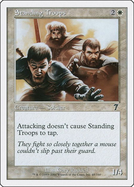 Standing Troops - 7th Edition Magic: The Gathering trading card