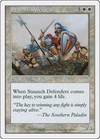 Staunch Defenders - 7th Edition (7ED) #50 - Uncommon Magic: The Gathering Trading Card