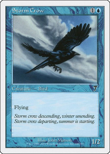 Storm Crow - 7th Edition Magic: The Gathering trading card